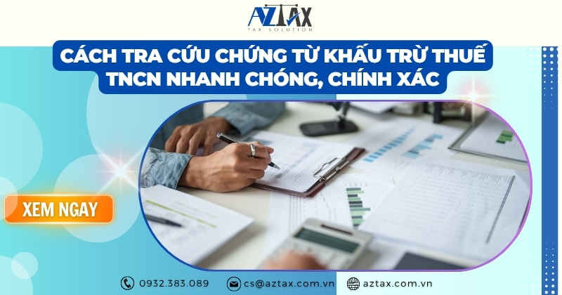 Cách tra cứu chứng từ khấu trừ thuế TNCN nhanh chóng, chính xác