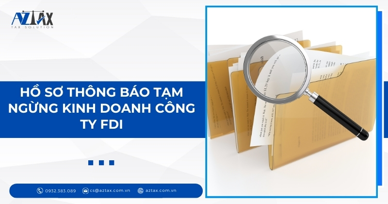 Hồ sơ thông báo tạm ngừng kinh doanh công ty FDI