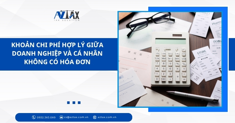 Khoản chi phí hợp lý giữa doanh nghiệp và cá nhân không có hóa đơn