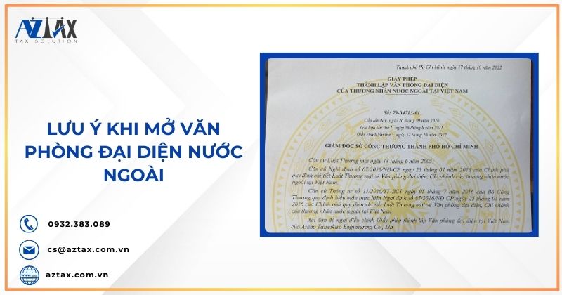 Lưu ý khi mở văn phòng đại diện nước ngoài