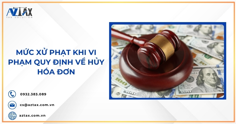 Mức xử phạt khi vi phạm quy định về hủy hóa đơn