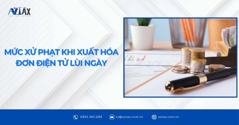 Mức xử phạt khi xuất hóa đơn điện tử lùi ngày