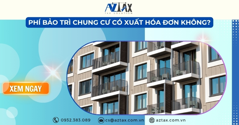 Phí bảo trì chung cư có xuất hóa đơn không?