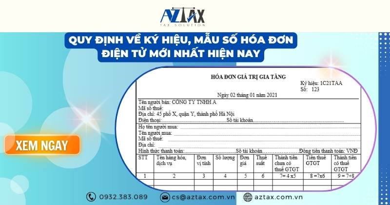 Quy định về ký hiệu, mẫu số hóa đơn điện tử mới nhất hiện nay