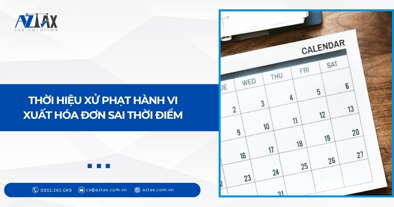 Thời hiệu xử phạt hành vi xuất hóa đơn sai thời điểm