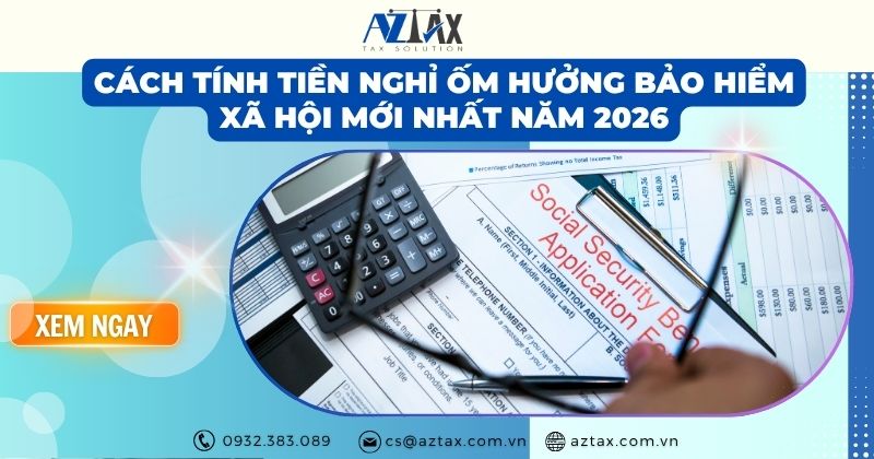 Cách tính tiền nghỉ ốm hưởng bảo hiểm xã hội mới nhất năm 2026