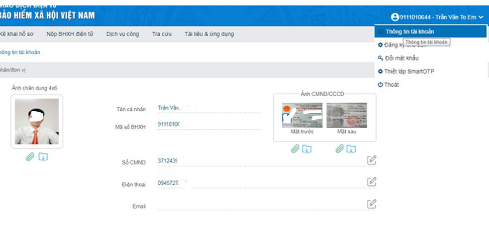 Cập nhật thông tin chỉnh sửa 