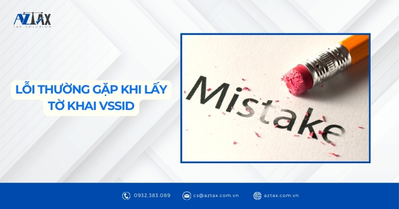 Những lỗi thường gặp khi lấy tờ khai VssID