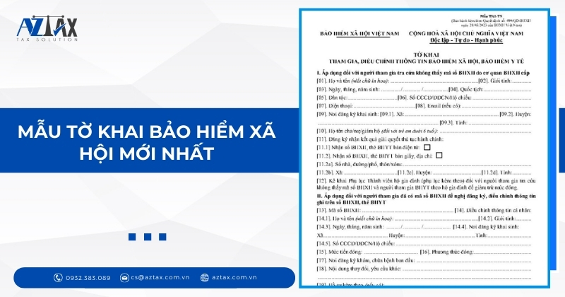 Mẫu tờ khai bảo hiểm xã hội mới nhất