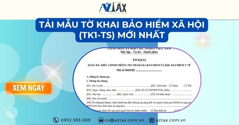 Tải mẫu tờ khai bảo hiểm xã hội (TK1-TS) mới nhất