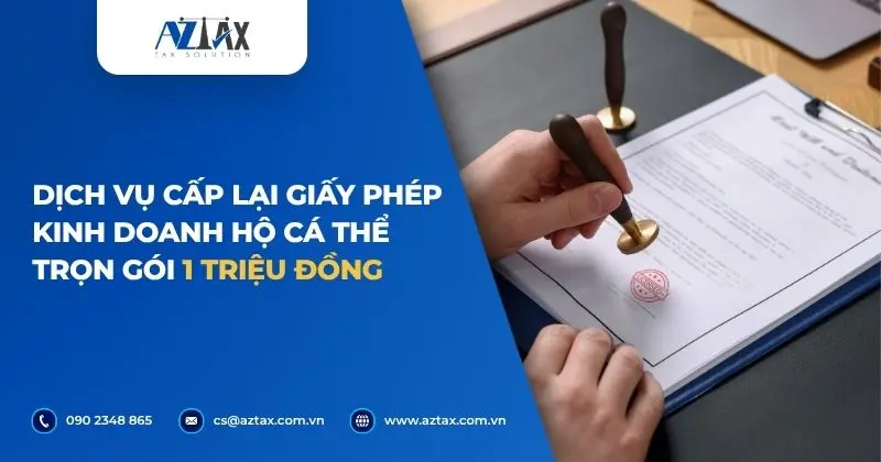 Dịch vụ cấp lại giấy phép kinh doanh hộ cá thể trọn gói 1 triệu đồng
