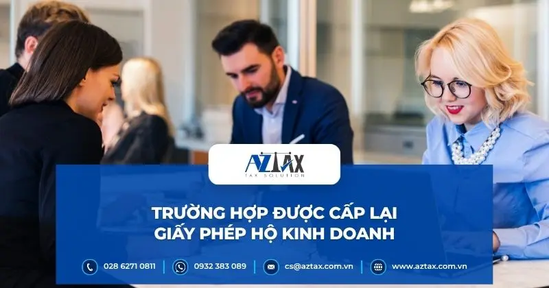 Trường hợp được cấp lại giấy phép hộ kinh doanh